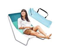 Hopfällbar Campingstol,Läglig Campingstol,Bärbar Heavy-Duty Camping Reclining Lounge Chair | Hopfällbar Schäslongsstol Tupplur Sängstol Liten Hängmatta För Utomhusstranden, Sola, Uteplats, Piscina