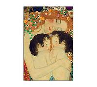 HOPHEMA Póster de Gustav Klimt para madre e hijo, gemelos, arte de pared, lienzo impreso, pintura artística, Mural de decoración para dormitorio (30x45cm-Sin marco)