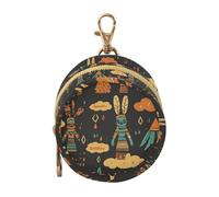 Hopi Kachina Doll - Estuche para chupete de bebé con cremallera y clip, color marrón turquesa, contenedor de almacenamiento para artículos de bebé