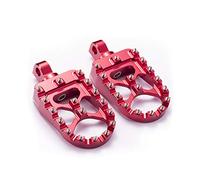 Hopider, Estriberas anchas CNC para moto MX Harley Dyna, Sportster, Fatboy, Iron 883 con rotación de 360°, Rojo