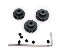 HOPLEX Juego de engranajes de piñón 48P Metal endurecido 25T 27T 29T con destornillador para eje de 3.175mm 1/10 RC Motor de cepillo sin escobillas