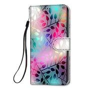 HopMore Funda para OPPO Realme 9i / A36 4G / A76 4G / A96 4G / K10 4G Carcasa Billetera con Tapa Case Protectora Libro de Cuero PU con Diseño Soporte Plegable Ranura de Tarjeta Cover, Flor de Colores