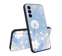 HopMore Funda para Samsung Galaxy A17 5G Cáscara de Silicona Negro Funda Protectora de Cuerpo Completo, Carcasa Ultra Suave Fina con Dibujos Cover para Samsung A17 5G, Diente de León