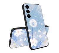 HopMore Funda para Samsung Galaxy S25 FE 5G Cáscara de Silicona Negro Funda Protectora de Cuerpo Completo, Carcasa Ultra Suave Fina con Dibujos Cover para Samsung S25 FE 5G, Diente de León