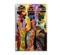 HOPNRU Mujer Africana que lleva una botella de agua cuadro de arte de pared póster de mujer negra lienzo impreso pintura artística decoración moderna para dormitorio (30x45cm-Sin marco)