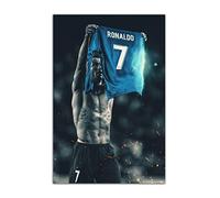 HOPNRU Póster de Cristiano Ronaldo, fútbol, deporte, arte de pared, impresión de lienzo, pintura moderna para el hogar, sala de estar, niños, dormitorio, decoración, póster (50 x 76 cm, sin marco)