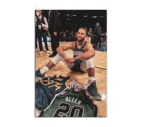 HOPNRU Póster de jugador de baloncesto Stephen Curry, cuadro artístico de pared lienzo impreso pintura para decoración de habitación de niños regalo de seguidor de baloncesto (50x75cm-Sin marco)