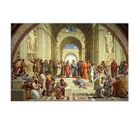HOPNRU Póster de la Academia de Atenas, cuadro de arte de pared renacentista, lienzo impreso, pintura artística, póster de decoración para sala de estar moderna (20x30cm-Sin marco)