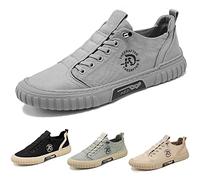 Hopomart Shoes for Men, Summer Casual Breathable Men's Shoes, Outdoor Sport Jogging Shoes for Activities and Travel (Grey, 43)