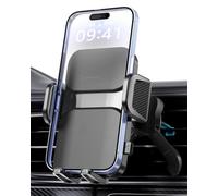 Hoppac Soporte Movil Coche Rejilla Ventilación, Ganchos Reforzados, Pies de Apoyo Ajustables Telemovel Carro, Liberación con un Botón, Rotación 360°, Sujeta Moviles para Teléfono 4-7 in