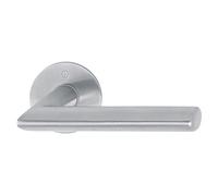 HOPPE 10710794 Stockholm - Juego de mangos redondos, sin rosetón, acero inoxidable, mate, acero inoxidable