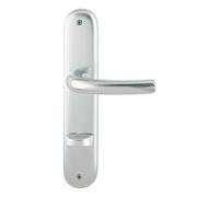 HOPPE 11564945 - Picaporte anodizado plateado, Manija Puerta para WC 78, 37-42