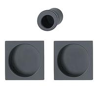 HOPPE 11699310, negro mate puerta corredera Set 4921-sin cerradura, roseta cuadrada BL