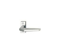 HOPPE 117GF/22 - Juego de manilla y roseta para puerta de perfil (aluminio anodizado), sin pasador cuadrado ni tornillos, color plateado