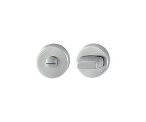 HOPPE 2347796 Roseta Redonda de 52 mm de diámetro, Acero Inoxidable Mate, para Inodoro o baño, 1 par