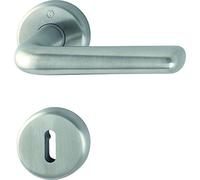 HOPPE 3075201 Helsingborg-Juego de Asas con rosetas BB (Deadlock), Acero Inoxidable Mate