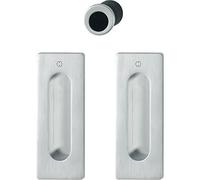 Hoppe 3390340 Puerta Corredera Juego M464 - sin cerradura, cuadradas roseta BL, cromado mate