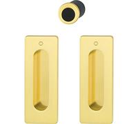 Hoppe 3390366 Puerta Corredera Juego M464 - sin cerradura, cuadradas roseta BL, de latón pvd