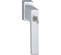 HOPPE 3937860 Toulon - Tirador de ventana con cilindro de bloqueo TBT, 7 x 37 mm, plata anodizada,