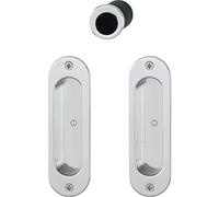 Hoppe 3948315 Puerta Corredera Juego M472 - Visión Bar enroscado BL, aluminio cromado Sat