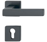 HOPPE Austin - Juego de mangos con roseta PZ, aluminio negro