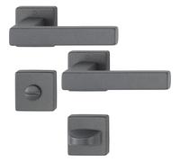 Hoppe Austin - Juego de manillas para puerta (2 unidades, 37 - 42 mm), color negro arena