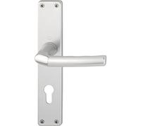 Hoppe Cilindro perfilado Birmingham - Sobre placa larga distancia 88 mm, para grosor de la puerta 30 - 49 mm, anodizado en plata, 1 pieza, 2640124
