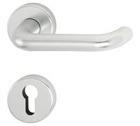 Hoppe Cilindro perfilado Paris con rosetas PZ, anodizado en plata, 3280538