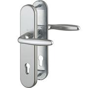 Hoppe de seguridad (Cilindro perfilado de Verona - ö Norma Distancia 88 mm, placa larga para grosor de la puerta 62 - 72 mm sin protección de cilindros, clase 3, 1 pieza, 3894564