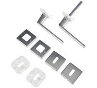 HOPPE Empuñadura Dublin en roseta cuadrada BB, aluminio anodizado plateado, 37 - 42 mm