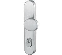 Hoppe Hogar Puerta Puerta Botón Placa Larga Kombi - Ö De Norma Distancia 88 Mm, Placa Larga Cilindro De Perfil, Para Grosor De La Puerta 67 - 72 Mm, Herraje Con Cilindros