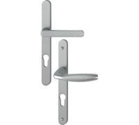 Hoppe - Juego de 2 manijas de puerta New York 7/70 colores acero inoxidable - Función llave I - Sobresaliente int/ext mm.54/15 - Grueso puerta mm 58/62 -