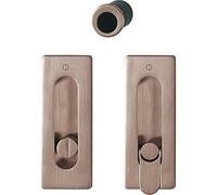HOPPE Juego de bisagras para puerta corredera M464 - sin cerradura, roseta cuadrada para inodoro, cobre