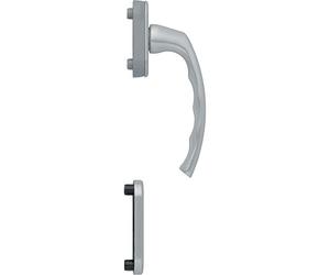 HOPPE LIÈGE - Manilla para puerta de balcón, interior anodizado en plata