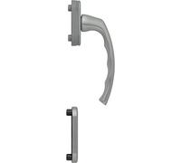 HOPPE LIÈGE - Tirador para puerta de balcón (interior con efecto de acero inoxidable)