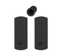 Hoppe M463 - Juego de conchas para puerta corredera (esquinas redondeadas, sin perforación, latón negro)