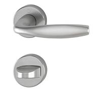 Hoppe manillas New York con roseta inodoro, aluminio Efecto de Acero Inoxidable, 3369903