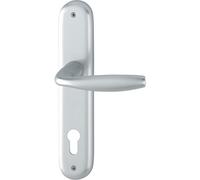 HOPPE New York - Tirador de puerta sobre placa PZ 88, grosor de puerta 35-45, VK 8/8,5, color plateado anodizado