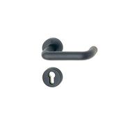 Hoppe Paris - Picaporte de FS | para puerta de incendios | Brand Schuman tztüren T30 - T60 - T90 | plástico negro | Completo juego de