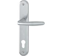 Hoppe ROISSY PZ 88 - Manilla para puerta de 35 a 54 cm, latón cromado mate