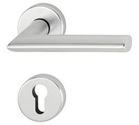 Hoppe Stockholm picaporte con rosetas PZ Cilindro perfilado, anodizado en plata, 2811114