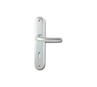 Hoppe Tîkyа - Manilla para puerta (grosor de puerta 37-42, VK 8/8,5 anodizado), color plateado
