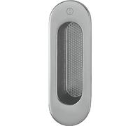 HOPPE Tirador para puerta corredera Omega, ovalado, 34 x 150 mm, efecto aluminio y acero inoxidable