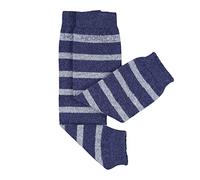 Hoppediz - Cachemira/Lana de merino bebé calentadores de la pierna (azul/gris)