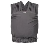 Hoppediz Fular portabebés elástico para recién nacidos desde el nacimiento (2 - 9 kg) - de algodón orgánico - antracita 5,40 m