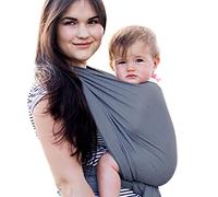 Hoppediz Fular portabebés recién nacido a niño 100% algodón ultraligero de verano Hamburg Stone 4,60 m