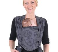 Hoppediz Jacquard Chicago - Pañuelo portabebés gris Talla:Maxi 5,4 x 0,7 m