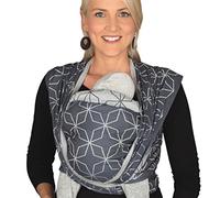 HOPPEDIZ Malmö denim - Pañuelo portabebés, incluye instrucciones de fijación, 5,40 m