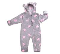 HOPPEDIZ o de 68 de Star de rosa forro polar Mono de transporte, 68 - 74, Gris/Rosa