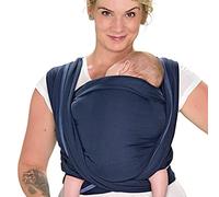 Hoppediz - Pañuelo portabebés de Helsinki azul blau - uni Talla:Maxi 5.4 x 0.7 m